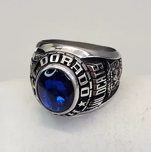 Herren Class Ring John Roberts Siladium 1961 Blautopas Cabochon El Dorado 9,75 - Bild 1 von 11