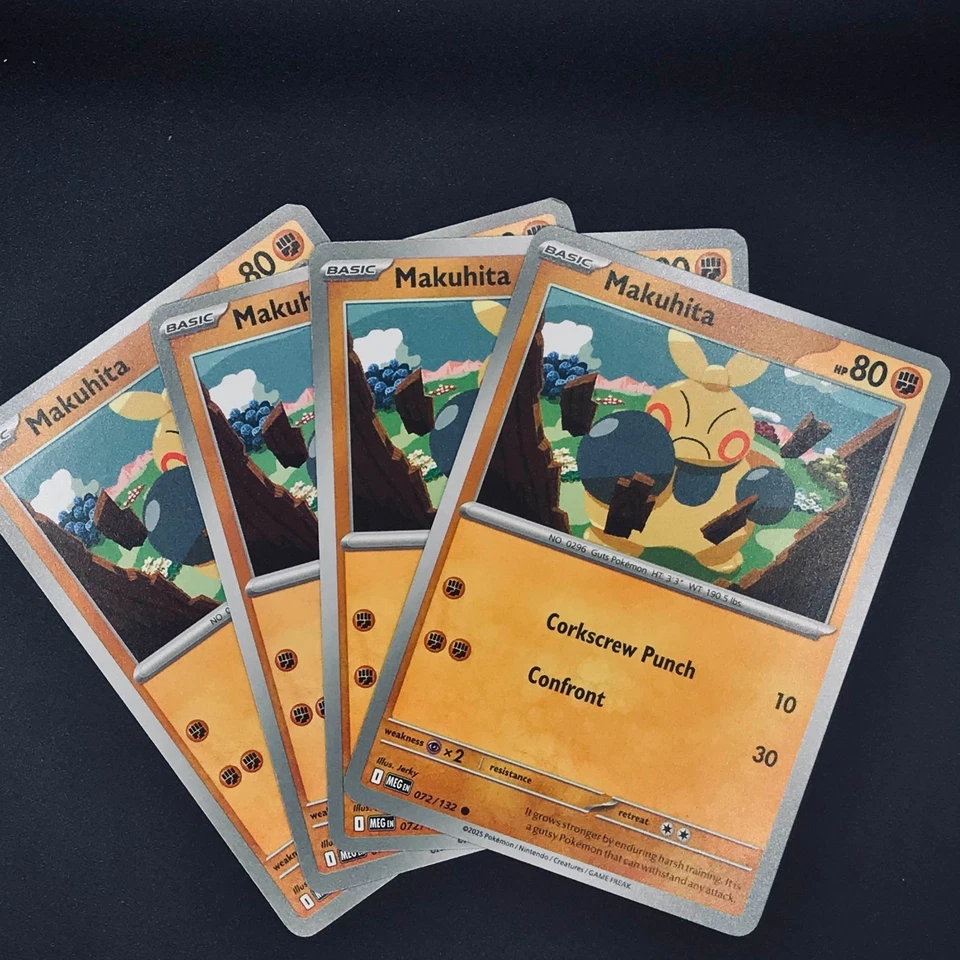 4x Makuhita | Mega Evolution | 072/132 | Common | NM | Pokemon TCG Playset - Image 1 of 1