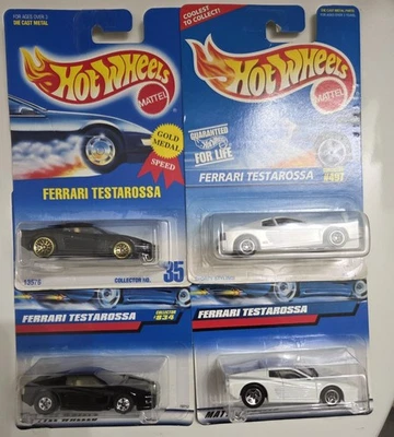 HOT WHEELS FERRARI TESTAROSSA LOT OF 4 CARS - Image 1 of 4