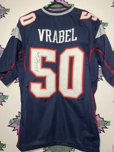 MAGLIA MIKE VRABEL FIRMATA NEW ENGLAND PATRIOTS *PROVA ESATTA* ISCRIZIONE GO PATS - Foto 1 di 4