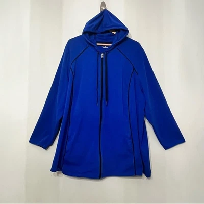 Catherine's Sudadera con Capucha Cremallera Completa Ropa Activa Sudadera Bolsillos Chaqueta Elastizada Azul 4X Foto 1 de 4