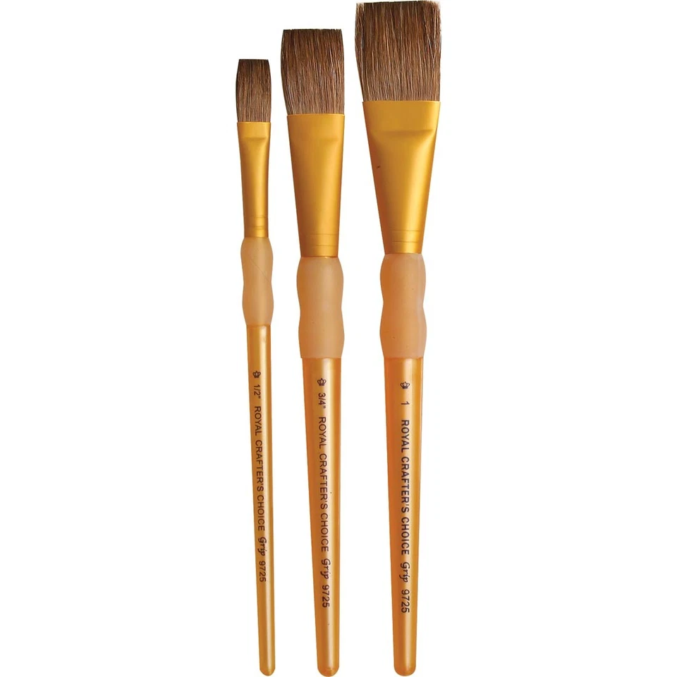 Royal & Langnickel Crafter's Choice Camel Hair Flat Brush Set - Image 1 of 1