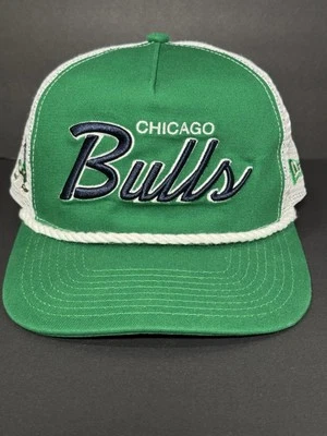 Chicago Bulls Notre Dame Fighting Irish Green Hat Cap SnapBack Trucker Golfer - Image 1 of 4