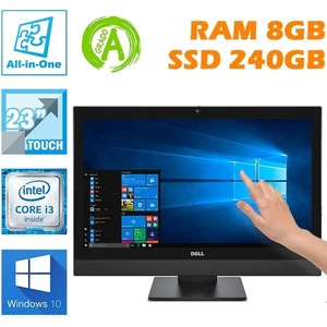 Aio All In One Dell Optiplex 7450 23" Touch Screen I3 6100 8Gb Ss Refurbished - Picture 1 of 4