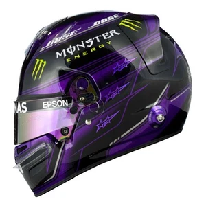 Lewis Hamilton Helmet Mercedes Black Purple Racing British Decal Sticker 2020 - Picture 1 of 2