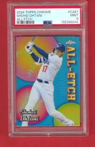 Topps Chrome Shohei Ohtani Baseball Grade Card 2024 #CAE1 ALL ETCH PSA 9 - Bild 1 von 2