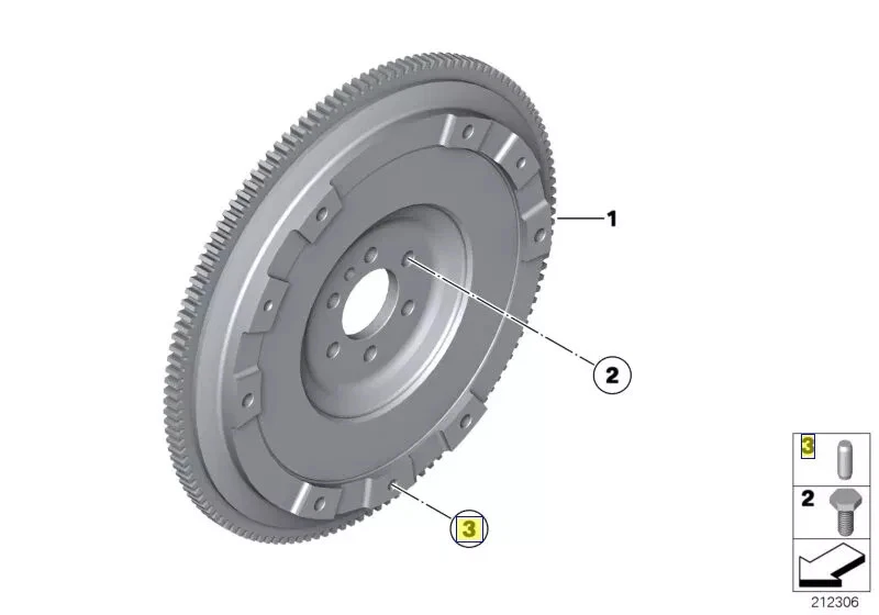 2x MINI Dowel Pin 6x16mm for Flywheel 11227527141 - Image 1 of 2