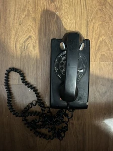 VTG NJ Bell Electric Wall Mount Rotary Telephone Untested Black - Picture 1 of 8