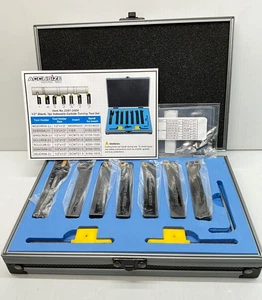 NEW ACCUSIZE 2387-2004 7-Piece Indexable Carbide Turning Tool Set, 1/2" Shank - Picture 1 of 2