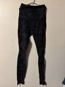 Lululemon Leggings Damen 4 schwarz Camouflage Activewear Align Pull On Freizeit - Bild 1 von 3