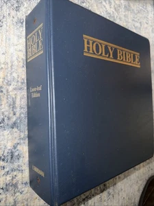 Holy Bible Loose Leaf Edition Wide Margin Holman Binder 3 Hole Vintage - Imagen 1 de 7