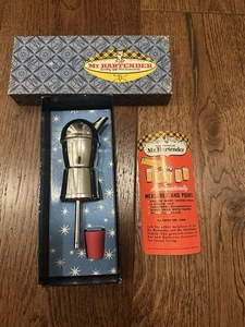 Vintage The Famous Mr Barkeeper Chrom Flasche Ausgießer für Bar Box Maße Ausgießen - Bild 1 von 4
