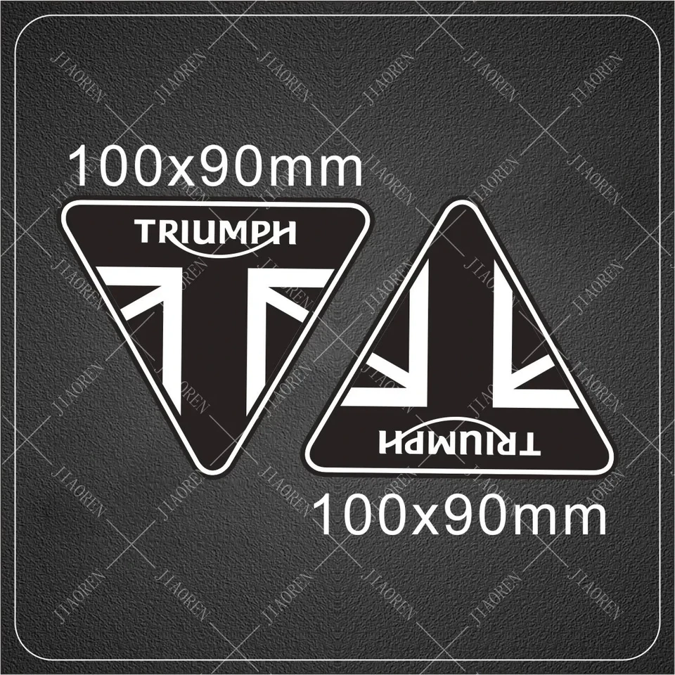 2x TRIUMPH FUEL TANK FAIRING BODY BADGE EMBLEM DECALS STICKER large - Image 1 of 1