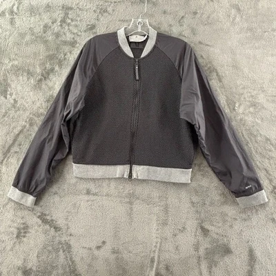 Adidas Stella McCartney Barricade Jacket Womens L Gray Mesh Full Zip BK7959 - Image 1 of 4