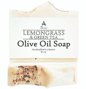 Lemongrass & Green Tea - Olive Oil Bar Soap - All Natural - Handcrafted - 4oz - Picture 1 of 4