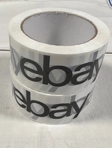 Lote de 2 rollos de cinta de embalaje de marca de bahía de cinta blanca de 2" x 75 yardas - ENVÍO GRATUITO - Imagen 1 de 3