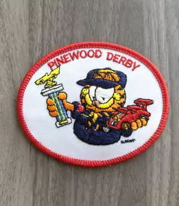 Vintage Pinewood Derby Garfield Champion Award Patch Cubs Boy Scouts of America - Picture 1 of 4