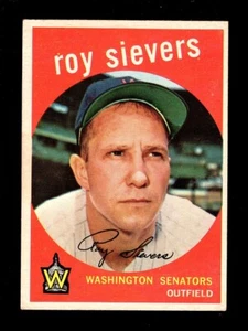 1959 TOPPS #340 ROY SIEVERS SENATORS EX 2A - Picture 1 of 2