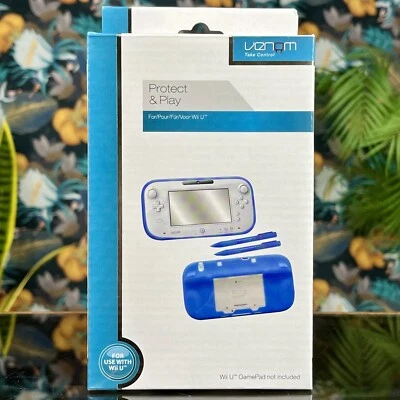 New VENOM WII U GAMEPAD PROTECTOR & STYLUS Blue Protect & Play Silicone Jacket - Image 1 of 4