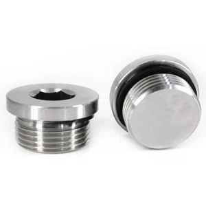 M8-M48 Oil Drain Sump Plug Screws A2 Stainless Steel Flanged Socket Head Screws - Picture 1 of 5