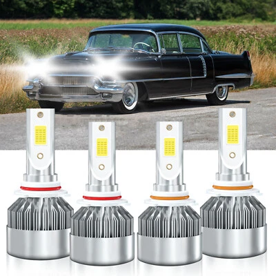 For Cadillac 60 Special 1993-1993 LED Car Headlight High Low Bulbs Kit White - Image 1 of 4
