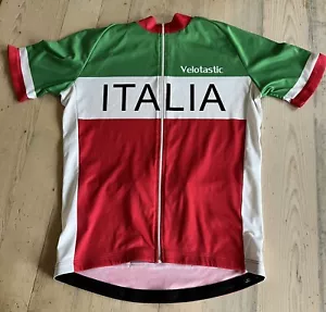 Velotastic Italia Italian Tricolor Short Sleeve Cycling Jersey Large  - Picture 1 of 5