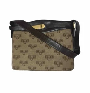 Vintage Morris Moskowitz Leder Logo braun Handtasche Geldbeutel Schulterhandtasche - Bild 1 von 6