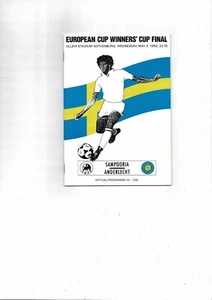 1990 Sampdoria v Anderlecht ECWC Final Football Programme - Picture 1 of 1