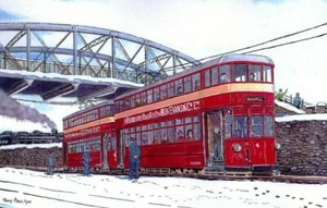 The Mumbles Railway 1804 - 1960 - Christmas Card - Tony Paultyn - Picture 1 of 3