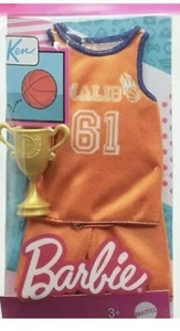 BARBIE KEN Outfit Of Basketball Player Jersey Shorts Trophy NIP - Picture 1 of 5