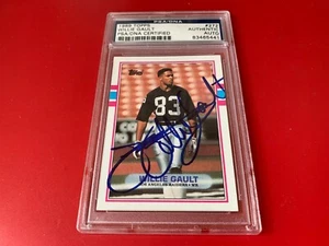 Tarjeta Topps 1989 firmada automática PSA/ADN ENCAPSULADA de Willie Gault Raiders - Imagen 1 de 2