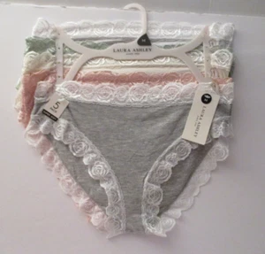 Laura Ashley Women's Super Soft No Show Lace Panties 5-Pair size Medium - Picture 1 of 4