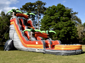 35x12x20 Commercial Inflatable Tropical Jungle Water Slide Bounce House Castle