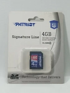 NEW Patriot Signature Line 4GB SDHC Secure Digital High Capacity Class 4 - Picture 1 of 1