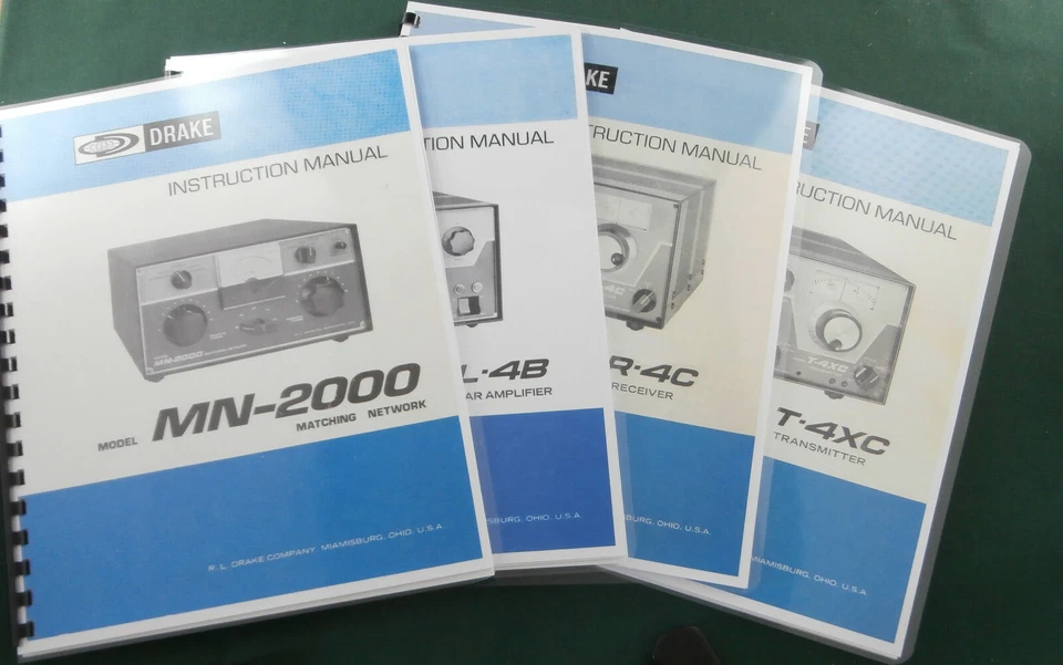 Drake C-Line Instruction Manual Set: R-4C, T-4XC, MN-2000, L-4B w/11X17" Foldout - Image 1 of 1