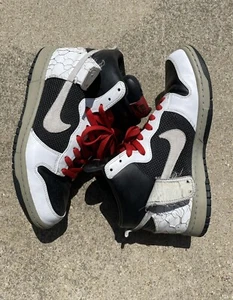 Vintage Nike Dunk High Premium Cracked Cement 2007 Size 9 Mens 317891-001 - Picture 1 of 9