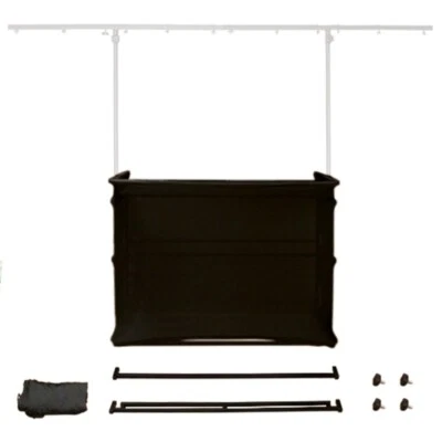 Gorilla GDS-KIT Ad-On Complete Black Scrim Kit for 4ft DJ Disco Stands