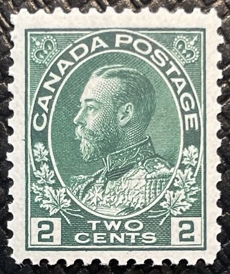 CANADA NO 107i, DEEP GREEN, GEORGE V ADMIRAL ISSUE, VF MINT  H  (KF250) - Image 1 of 2