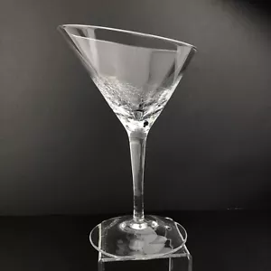 Pier One Borde en ángulo Cristal Craquelado Martini Vidrio Inclinado Cóctel - Imagen 1 de 18