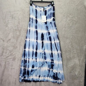 Raviya Swim Cover Up Womens Size S Strapless Tie Dye Dress Smocked Casual Dress - Picture 1 of 7