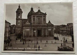 Gela - Piazza Umberto I E Corbo Vitt. Emanuele, Italy. Postcard (Z2) - Picture 1 of 2