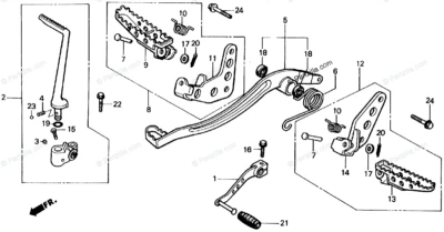 УПЛОТНЕНИЯ ПЕДАЛИ ЗАДНЕГО ТОРМОЗА HONDA ATC 200X ATC200X 1986 1987 — НЕДОСТУПНЫ - Изображение 1 из 2