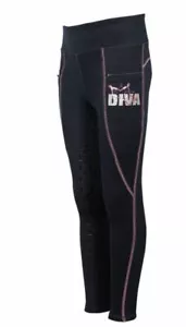 Harrys Horse Mädchen Kinder Reithose Equitights Diva Purple Full - Bild 1 von 2
