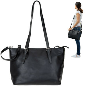 Handtasche für Frauen Damen Alessandro Toscana A4 Tasche Shopper 5732 Schwarz +e