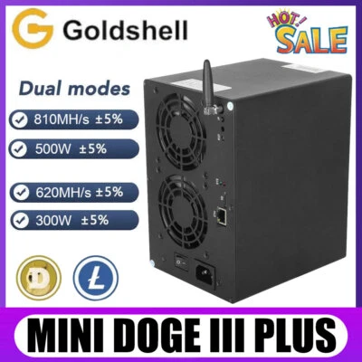 Goldshell Mini DOGE III Plus LTC&Doge Miner 810MH/S 500W LTC&Doge Coin Miner - Image 1 of 4