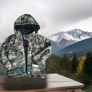 DIESEL PARKA BOYS CAMO HOODED WARM TRENDY COMFY FAUX FUR LINED sz 14/16 L@@K! - Picture 1 of 18