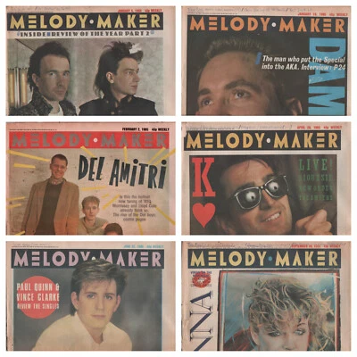 Melody Maker 1985 Lot of 6 British weekly music Newspapers Magazines Vintage Foto 1 de 4