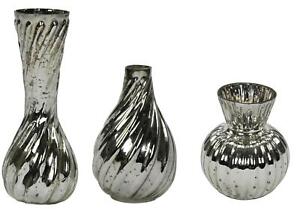Mini Vasen aus Glas 3 Stück - Dekovase Minivase kleine Vase