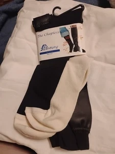 SERENDIPITY REITSTIEFELSOCKEN DAMEN 9-11 SCHWARZ WEISS KUNSTLEDERMISCHUNG  - Bild 1 von 7
