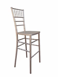 Sparkling Rose Gold Resin Steel Skeleton Barstool by Chivari - Picture 1 of 9
